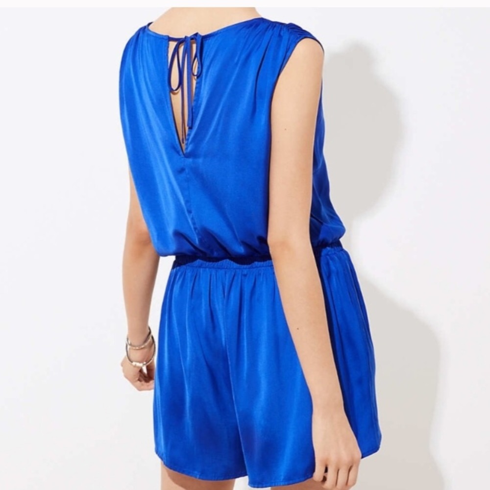 LOFT Royal Blue tie-back Romper